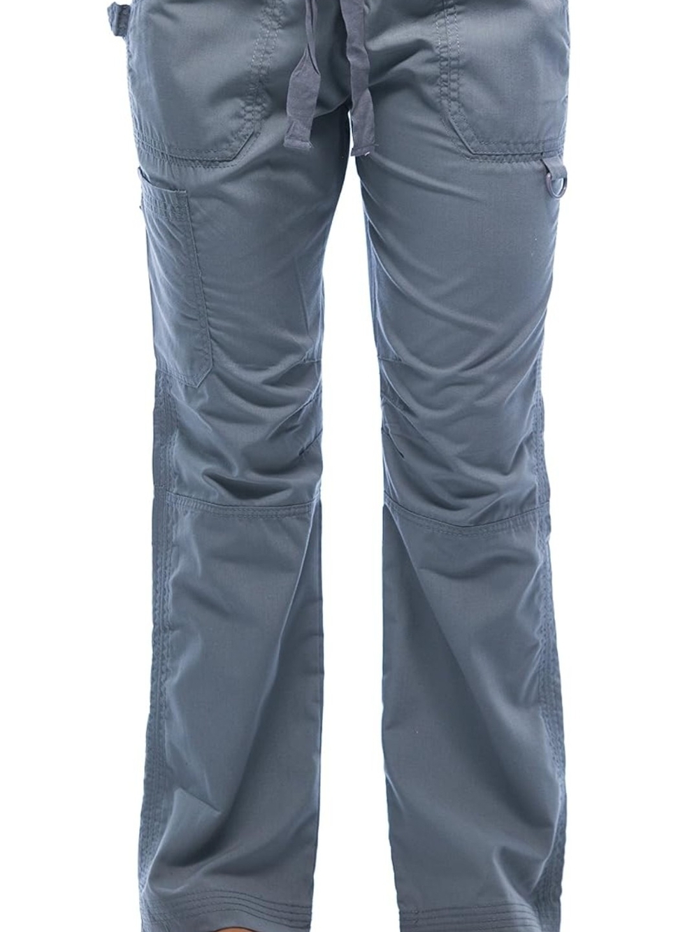 Two Pack-Just Love Women's Utility Solid Scrub Pants in Blue & Grey